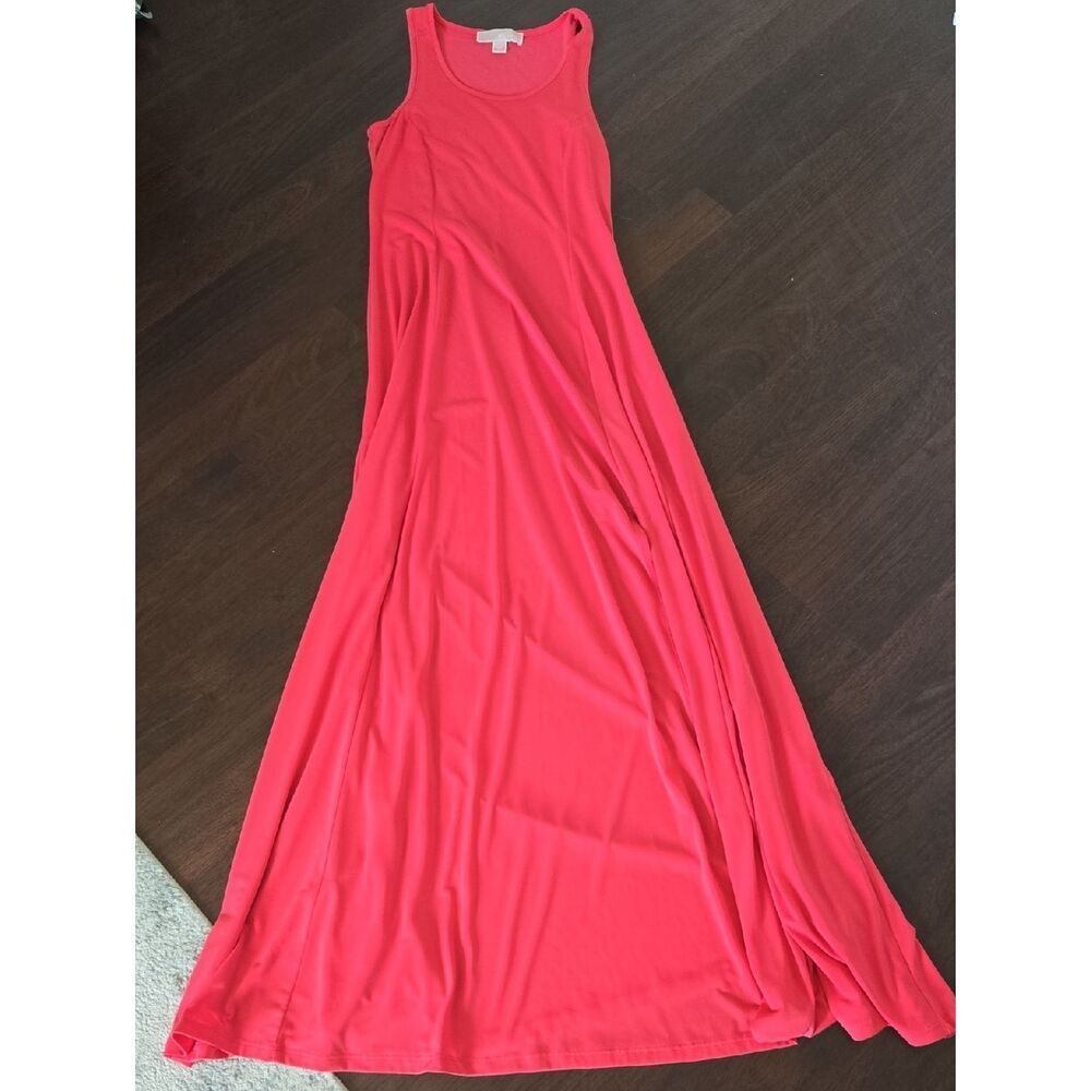 Michael KorsโSleeveless Coral-Pink Maxi Dress